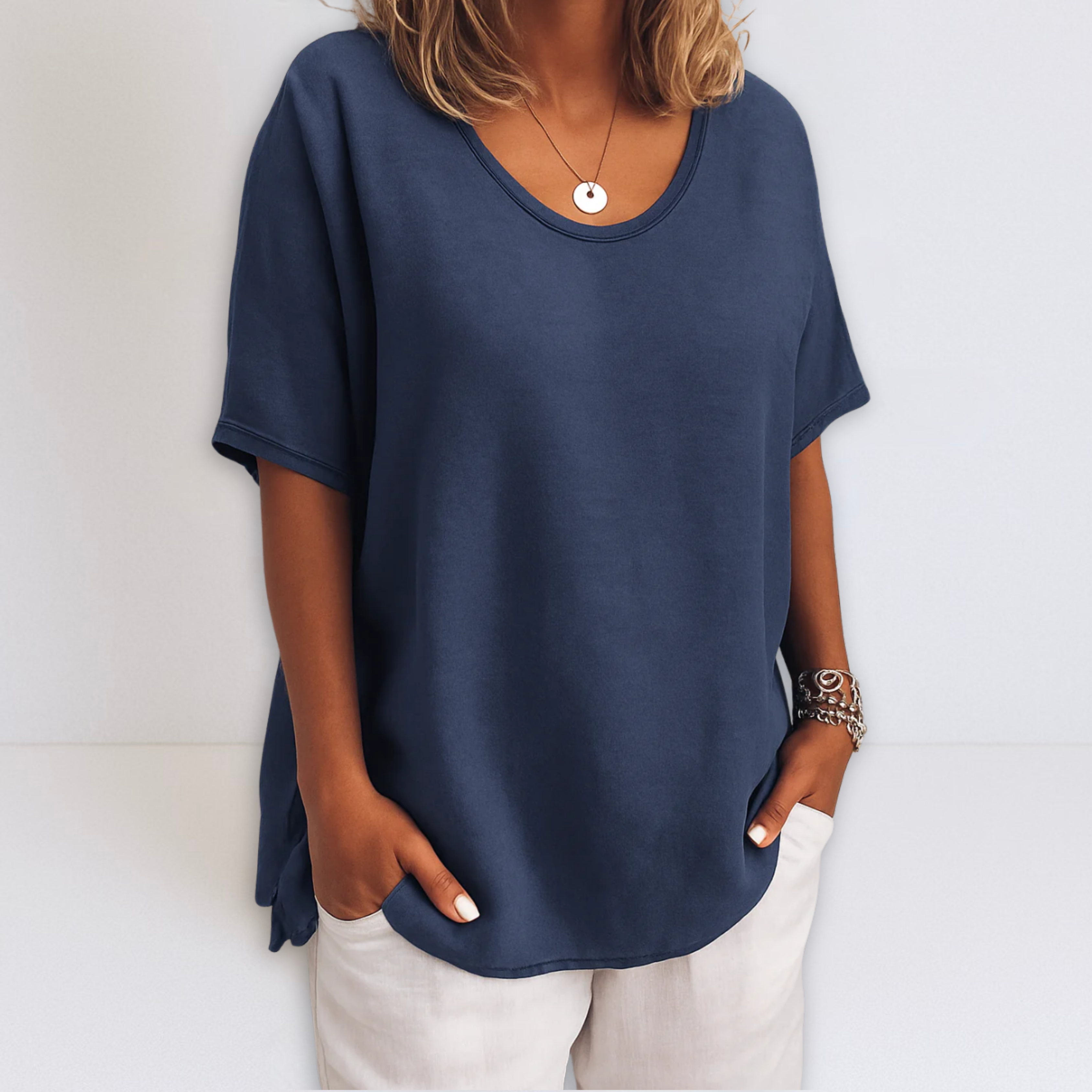 Sabrina | Oversized V-neck Blouse