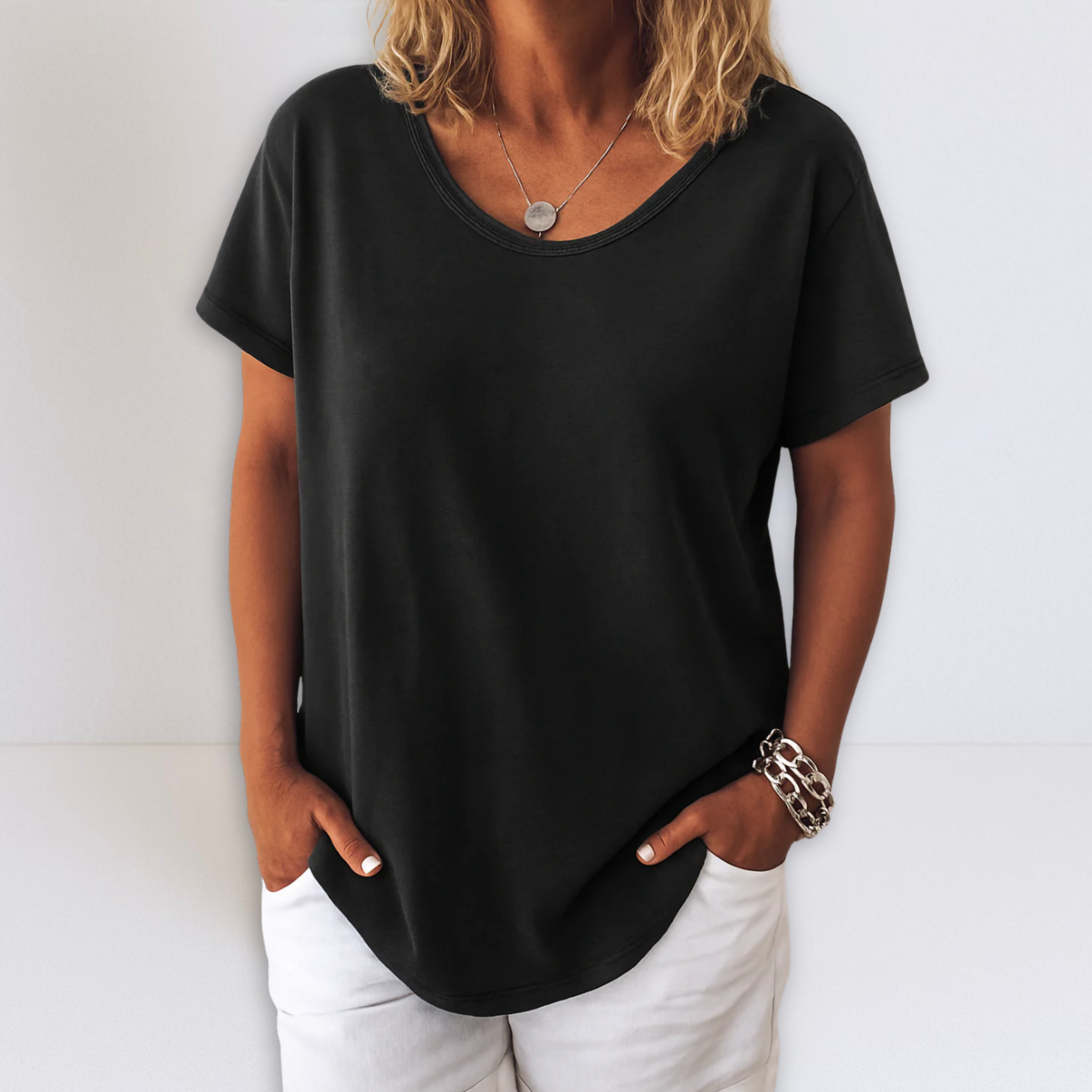 Sabrina | Oversized V-neck Blouse