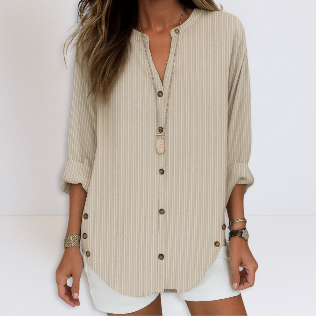 Heather | Elegant Striped Blouse