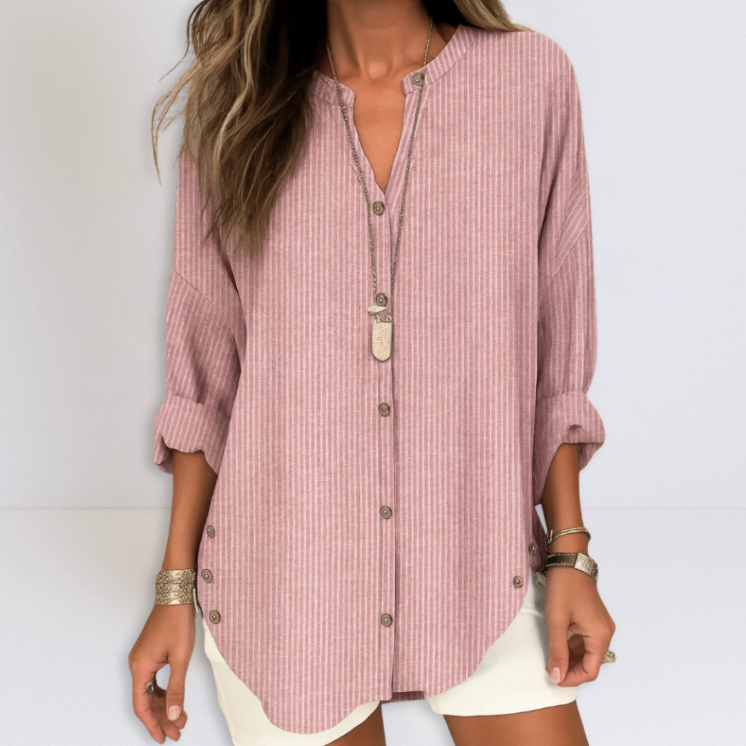 Heather | Elegant Striped Blouse