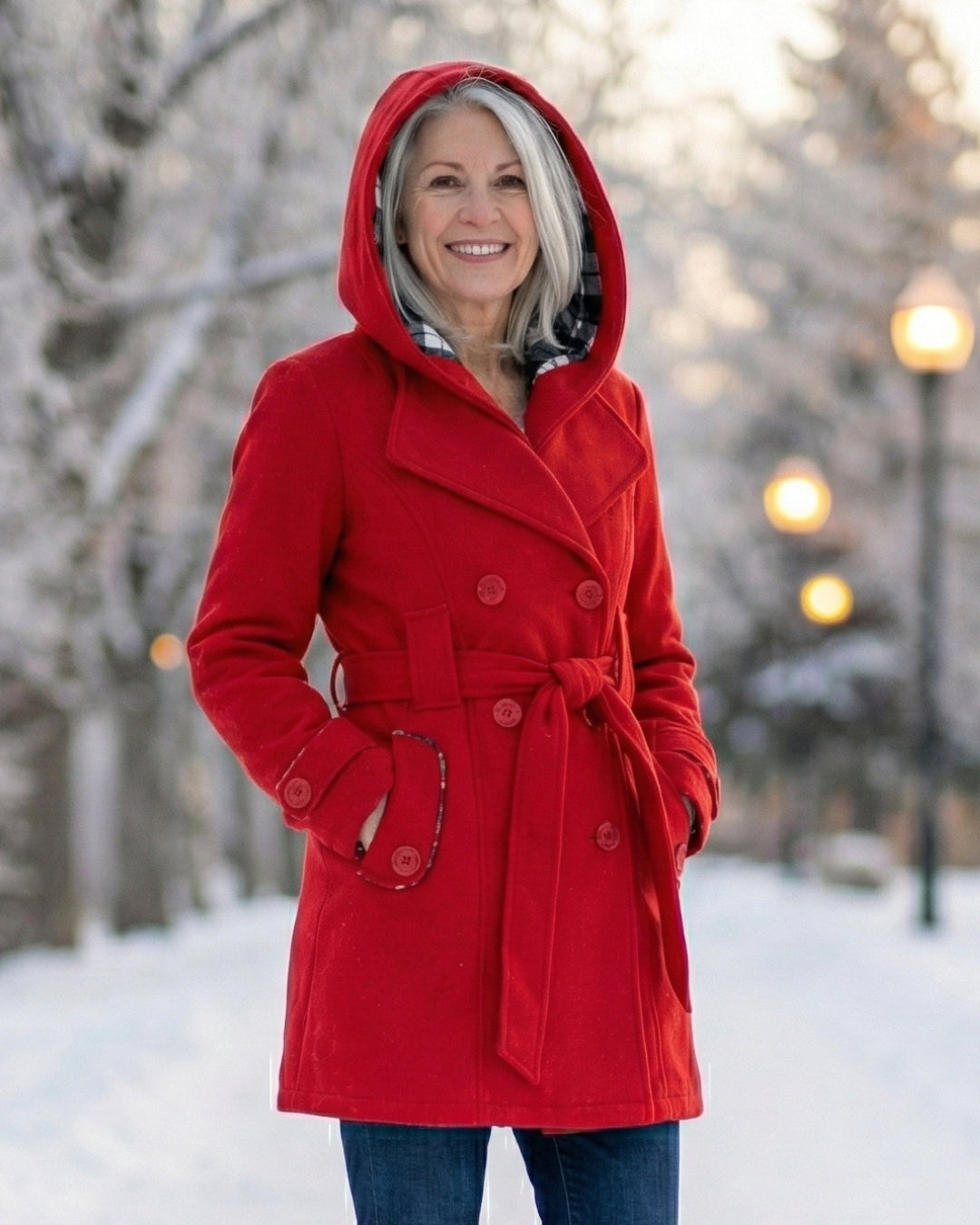Victoria | Plaid Collar Wool Coat