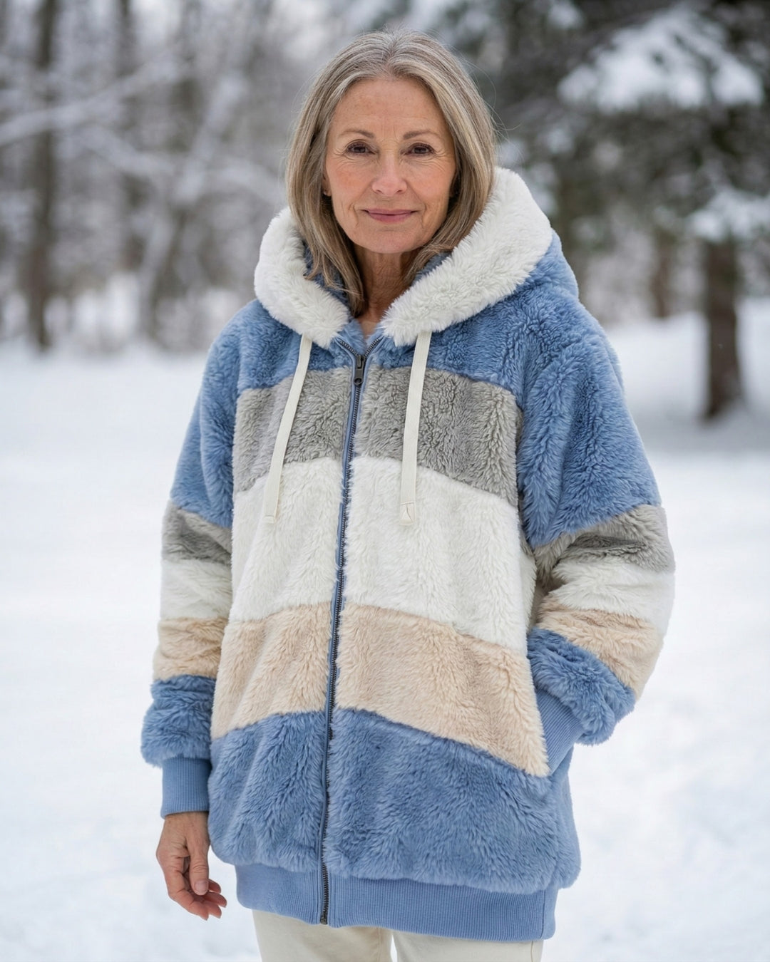 Layla | Colorblock Plush Jacket