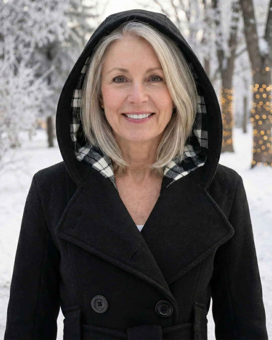 Victoria | Plaid Collar Wool Coat