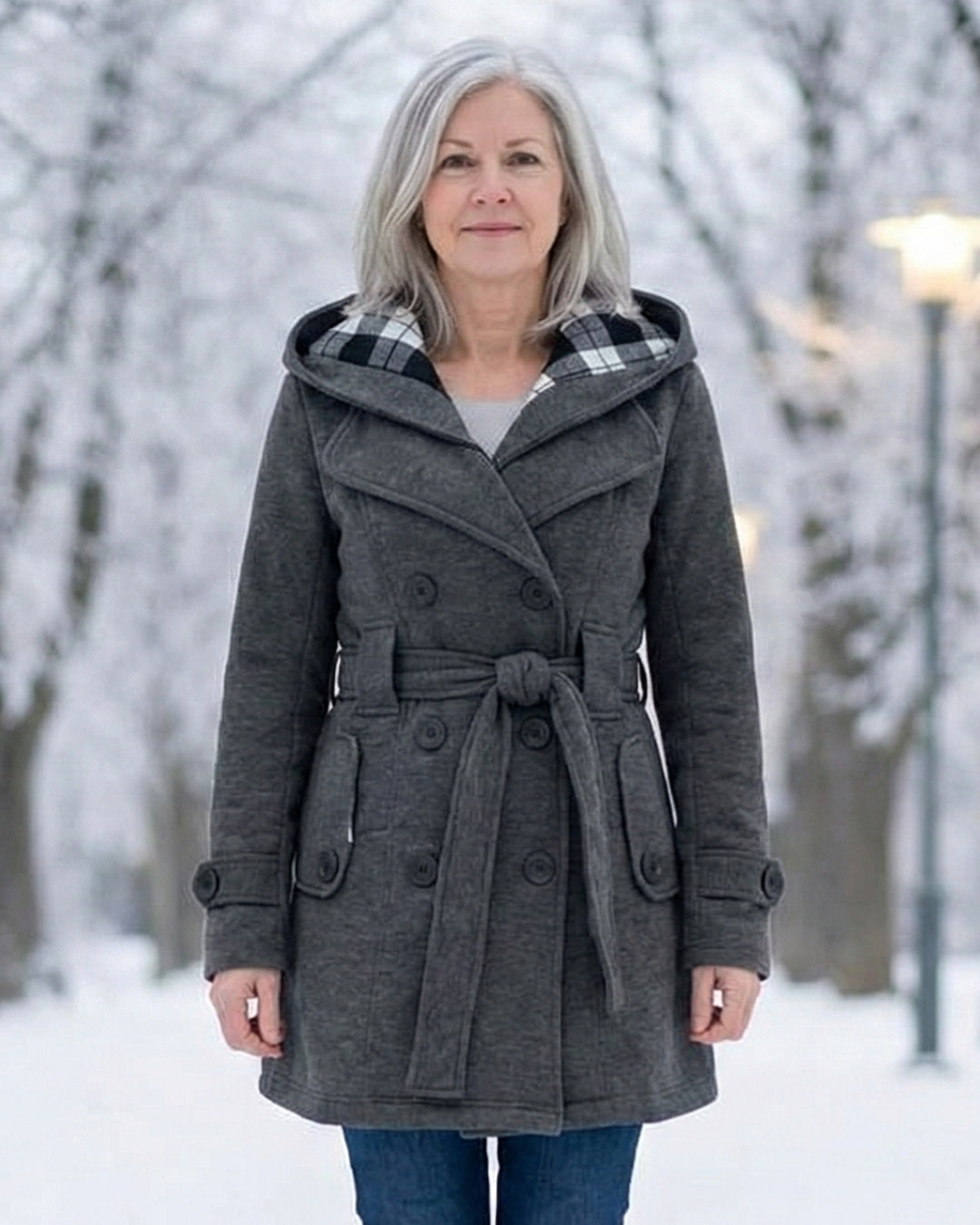 Victoria | Plaid Collar Wool Coat