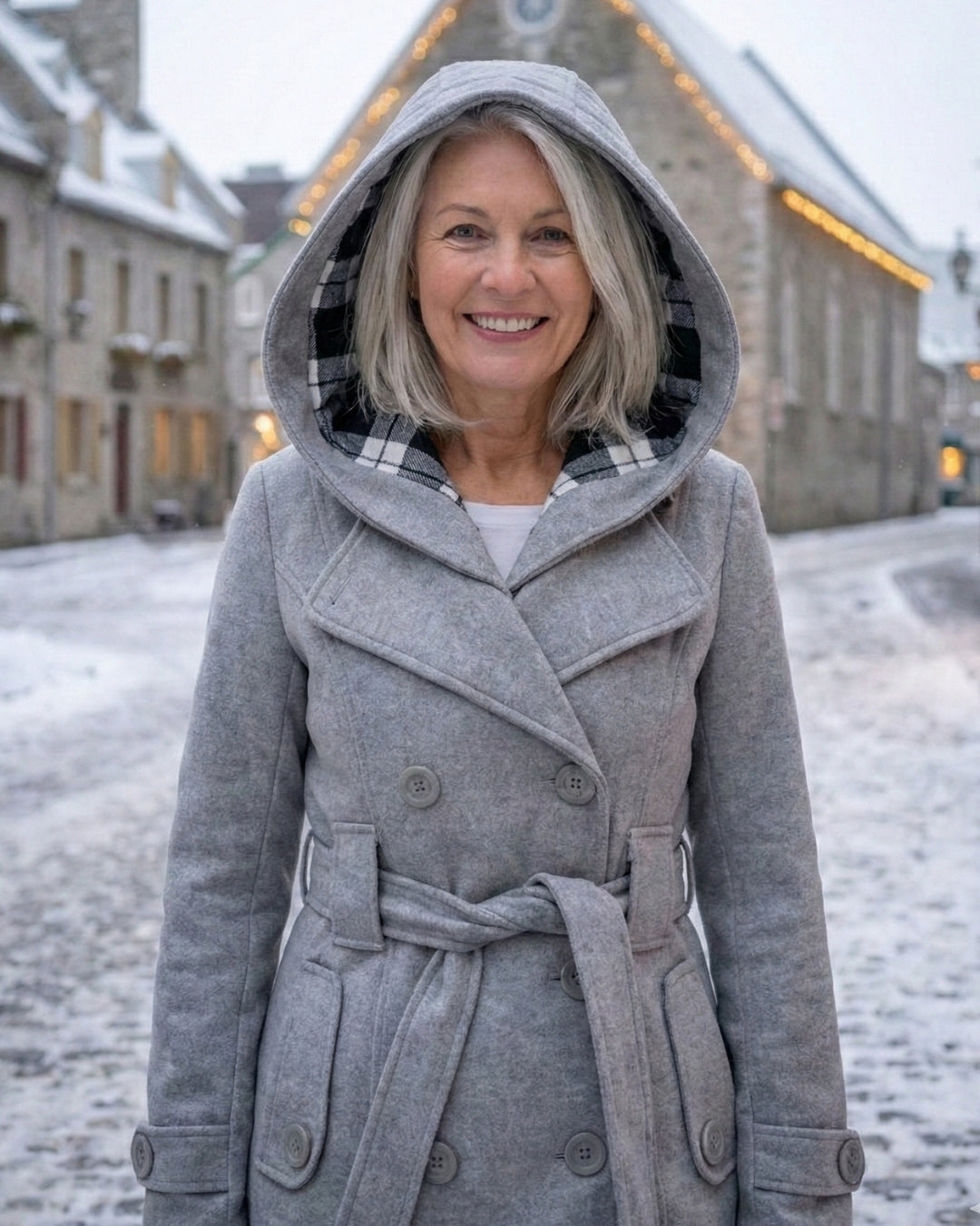 Victoria | Plaid Collar Wool Coat