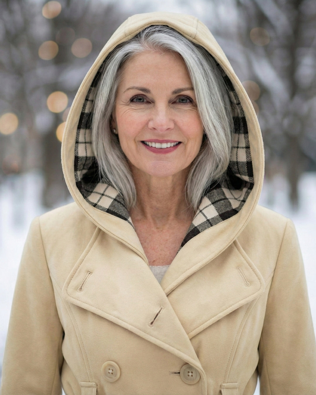 Victoria | Plaid Collar Wool Coat