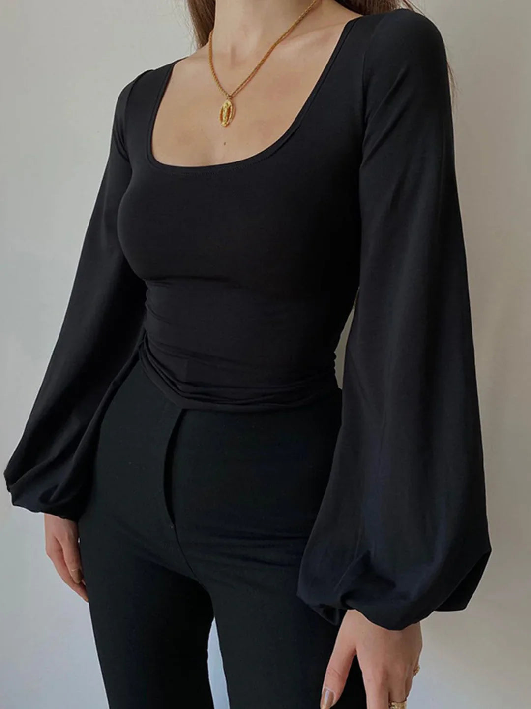 Gracie | Puff Sleeve Square Neck Blouse