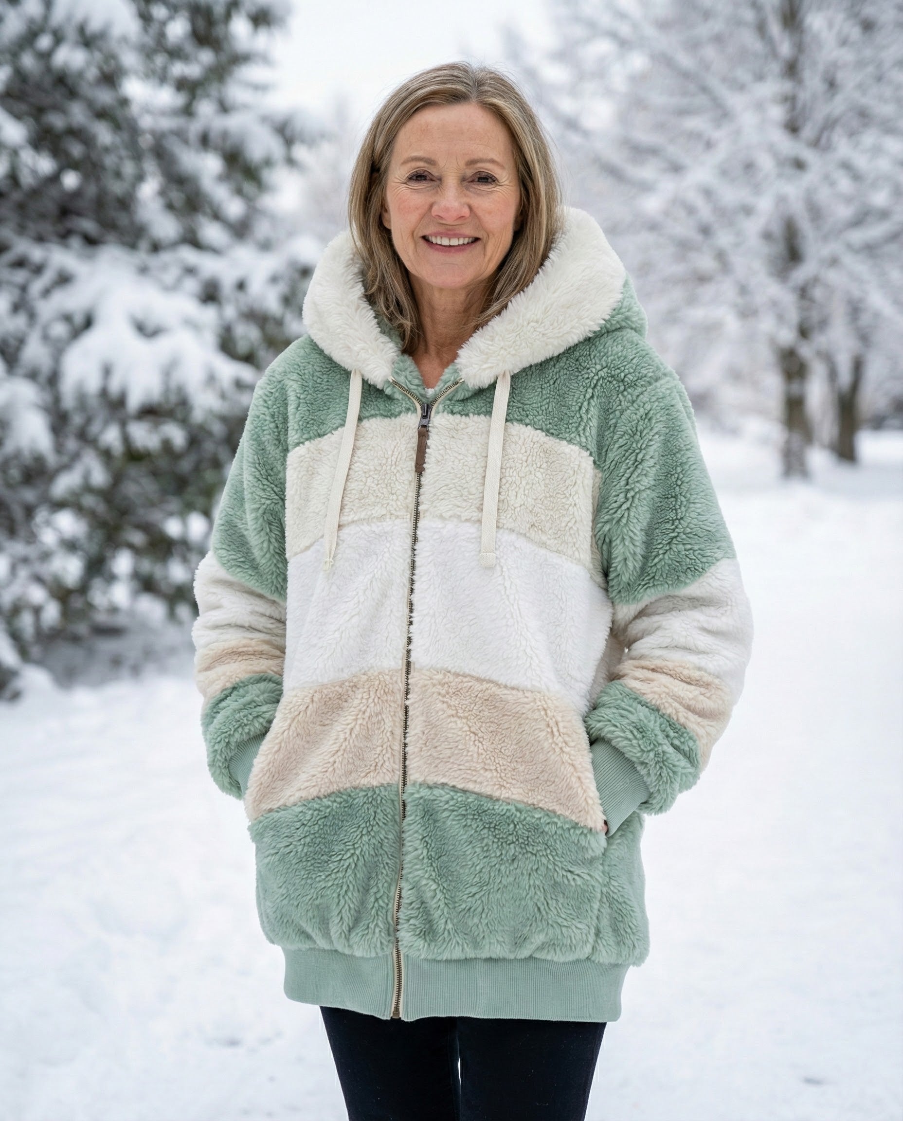 Layla | Colorblock Plush Jacket