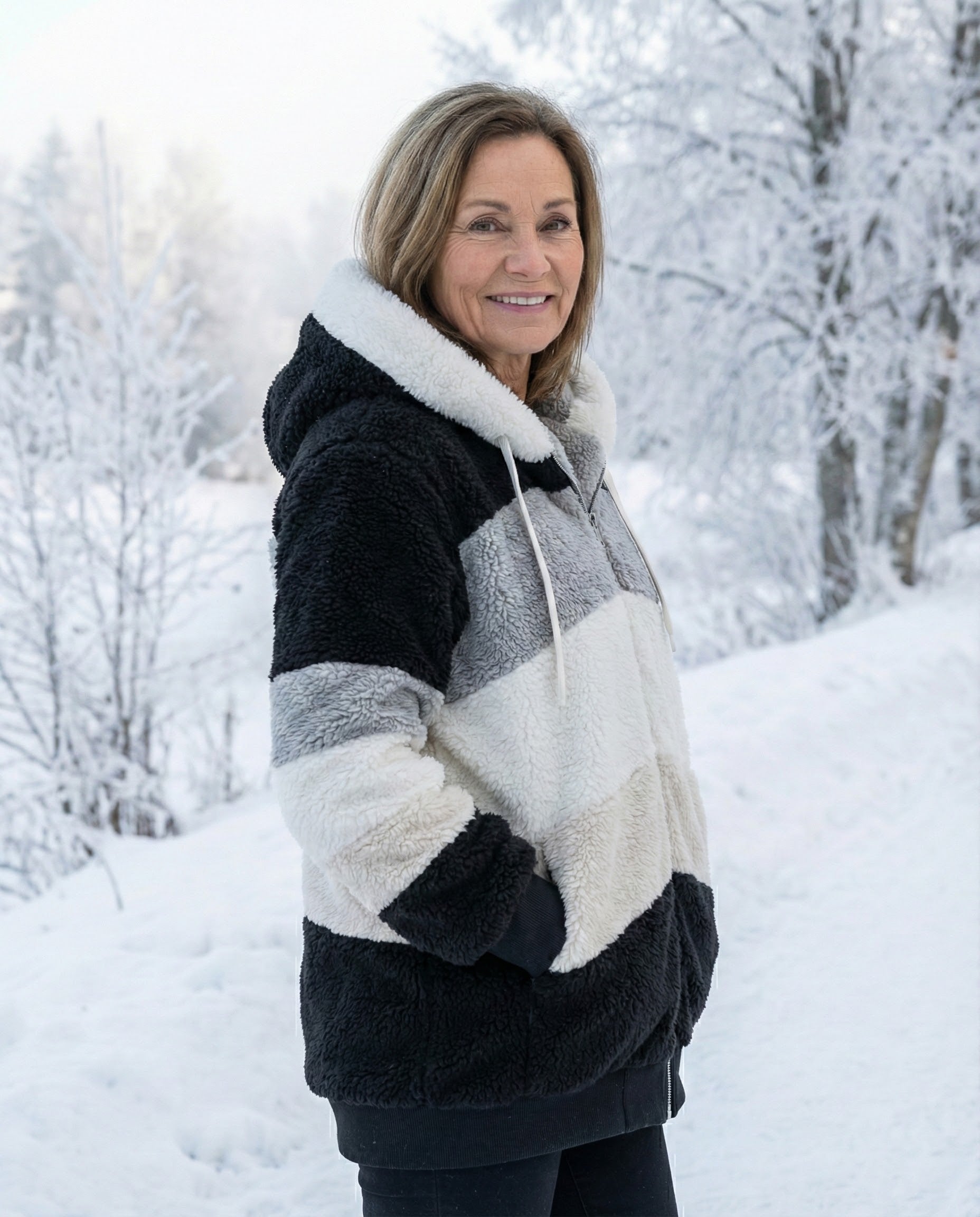 Layla | Colorblock Plush Jacket