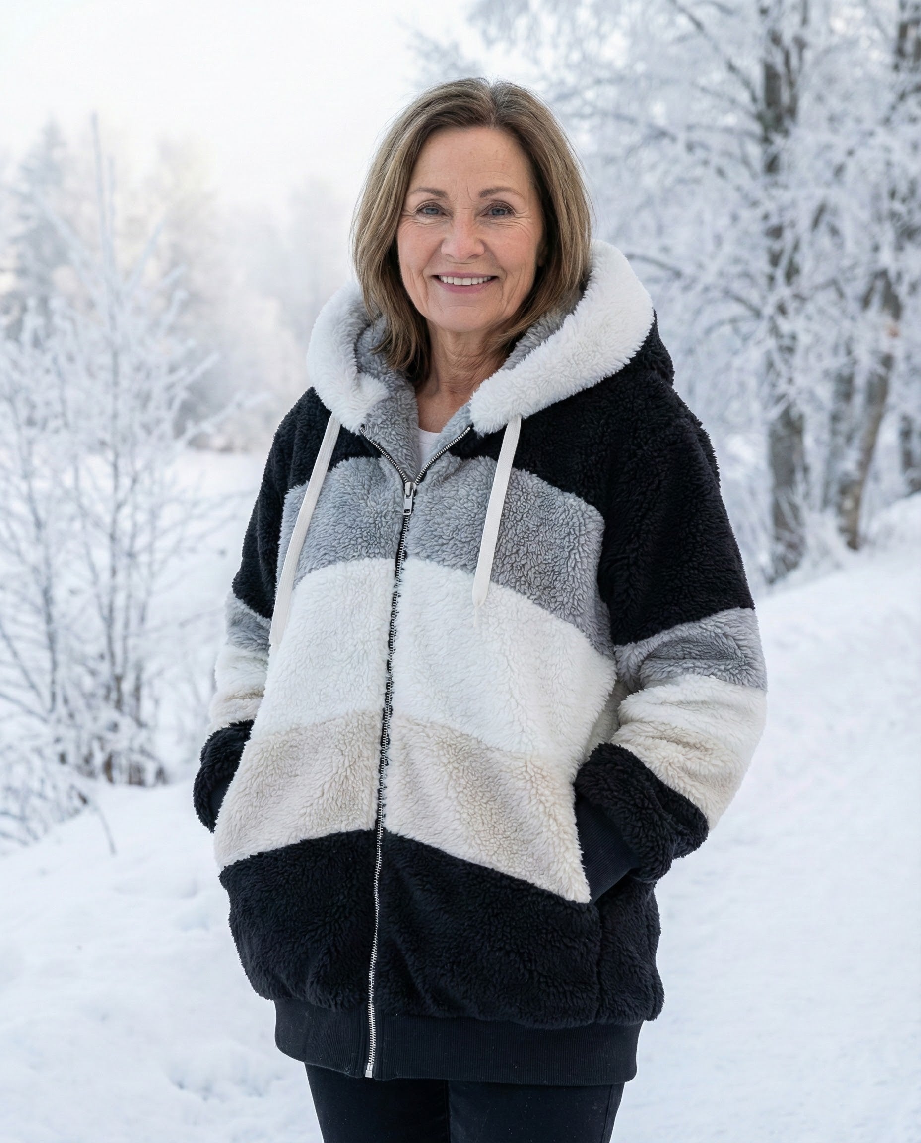 Layla | Colorblock Plush Jacket