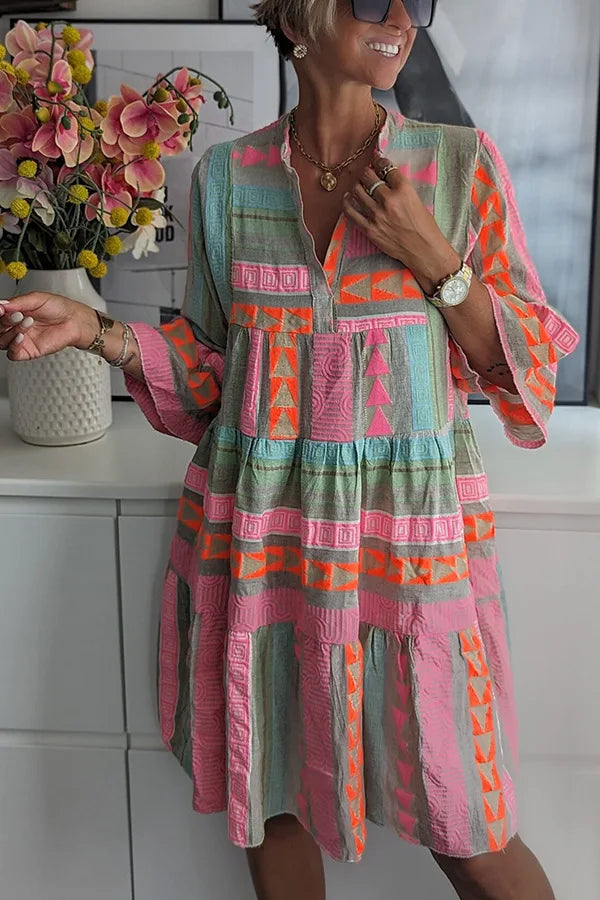 Valentina | Boho Tiered-Swing Dress