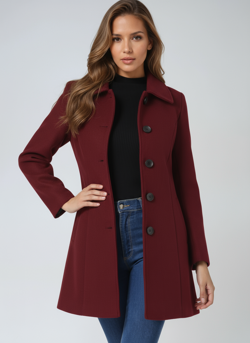 Elizabeth | Single Breasted Winter Trench Coat