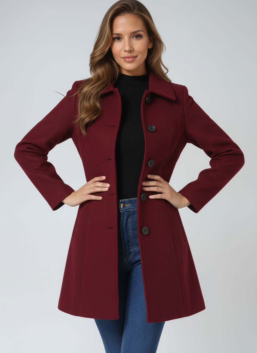 Elizabeth | Single Breasted Winter Trench Coat