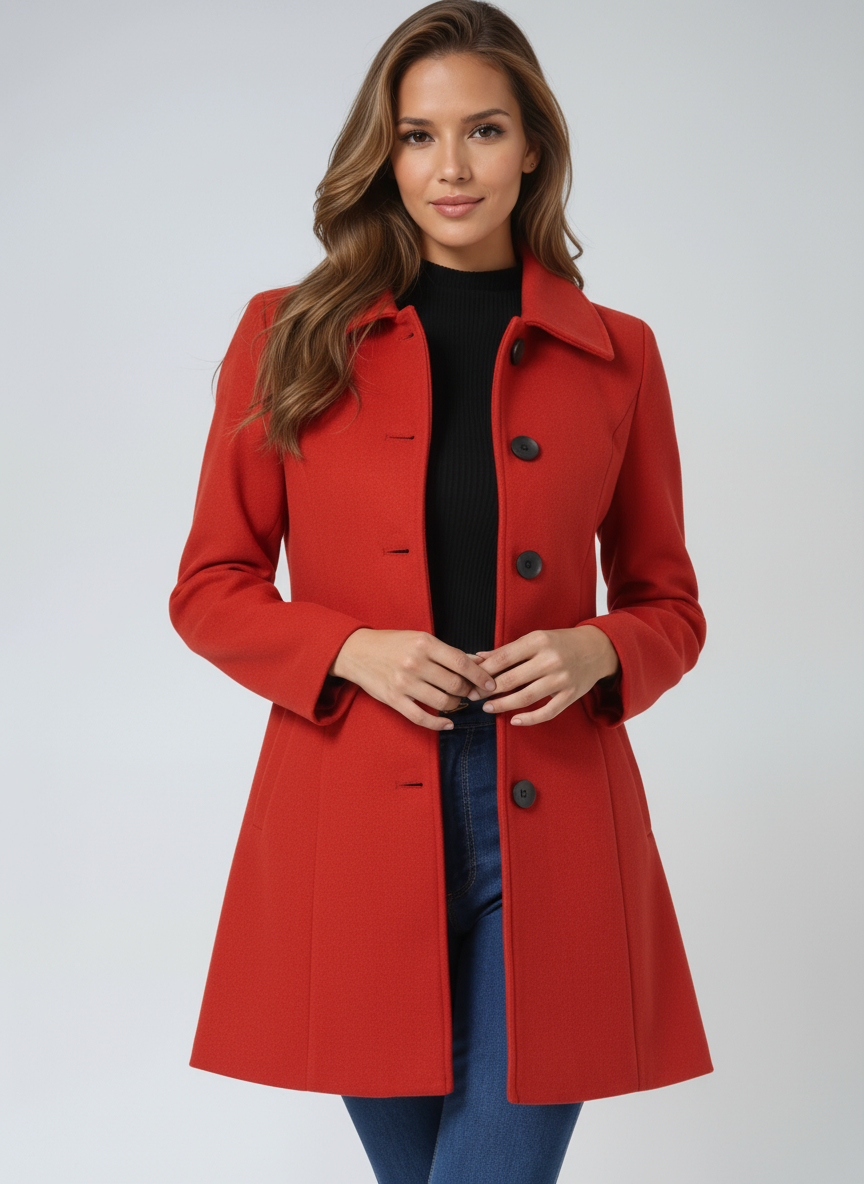 Elizabeth | Single Breasted Winter Trench Coat