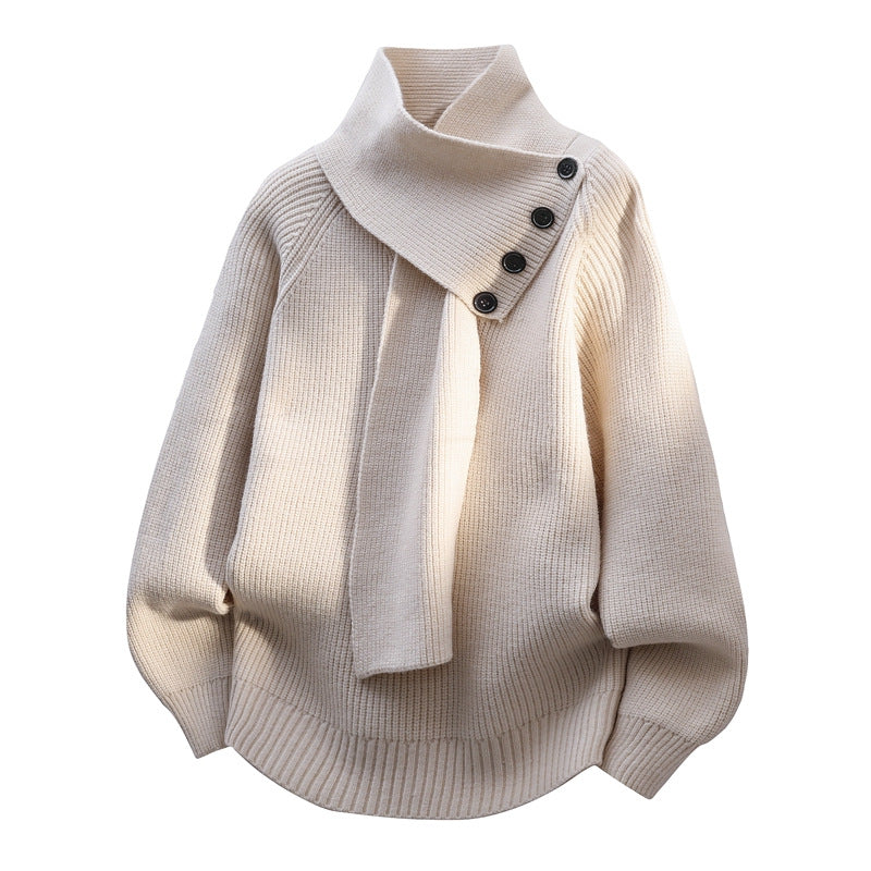 Courtney | Cozy Scarf-Neck Sweater