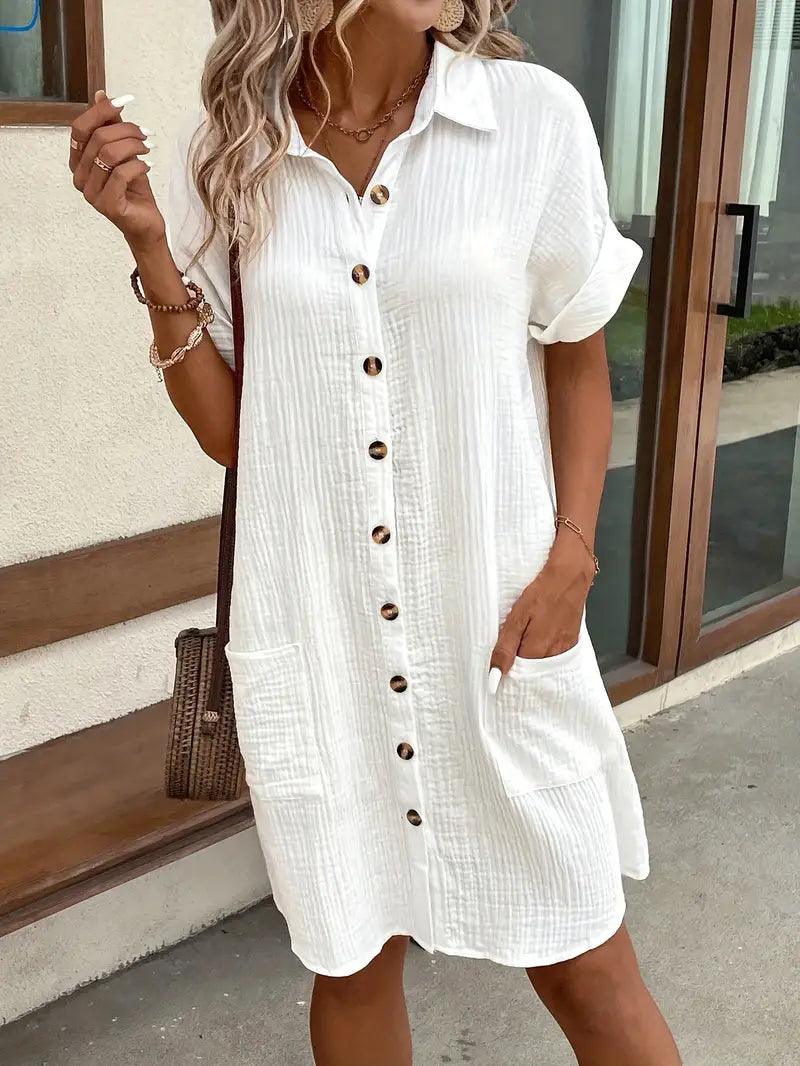 Grace | Timeless V-Neck Blouse Dress