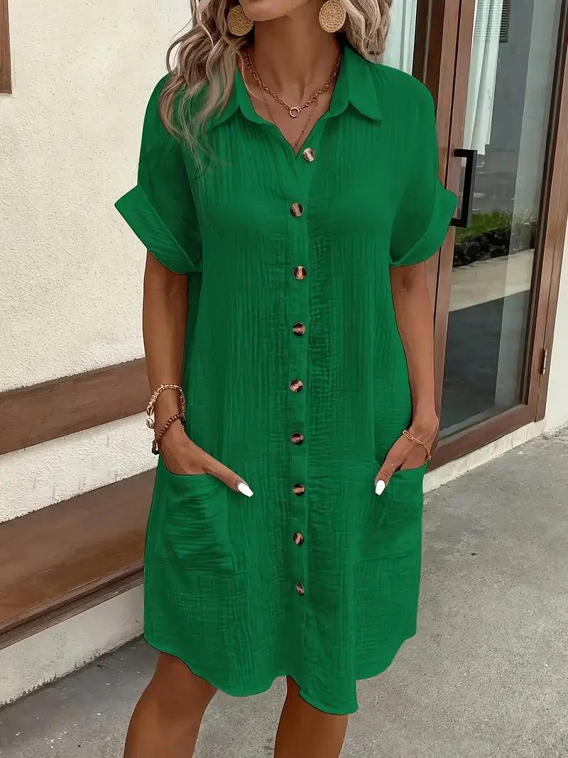 Grace | Timeless V-Neck Blouse Dress