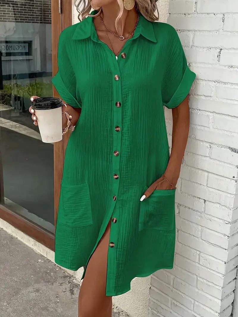 Grace | Timeless V-Neck Blouse Dress