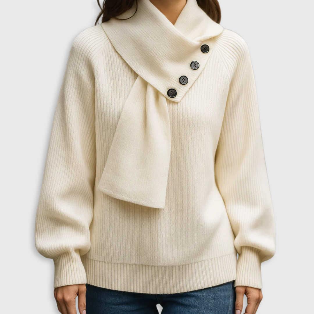 Courtney | Cozy Scarf-Neck Sweater