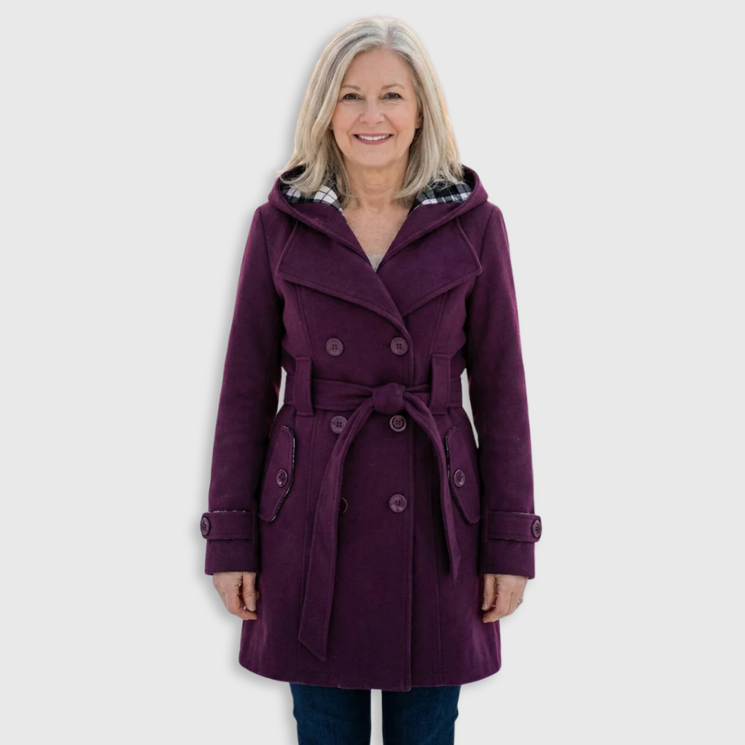 Victoria | Plaid Collar Wool Coat