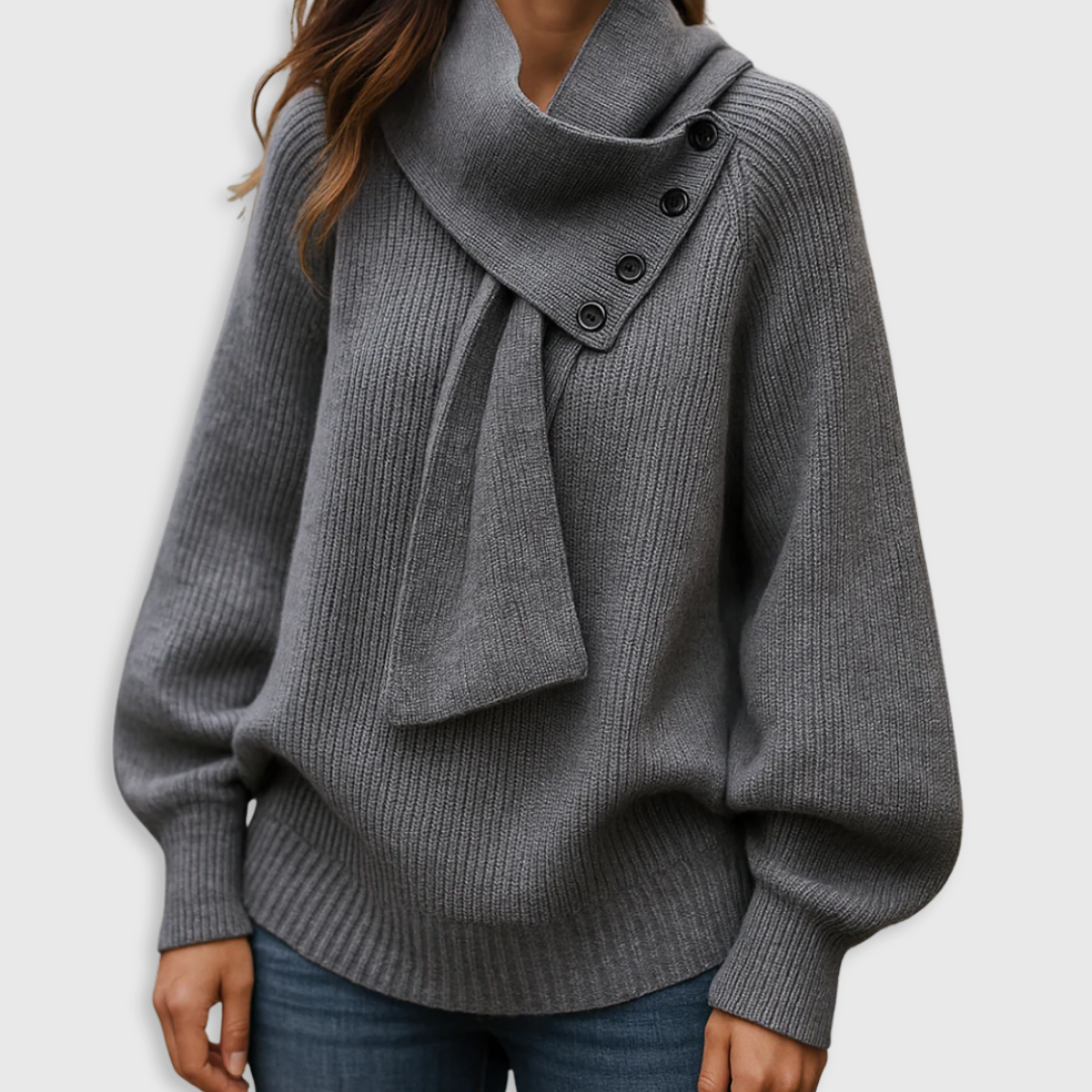 Courtney | Cozy Scarf-Neck Sweater