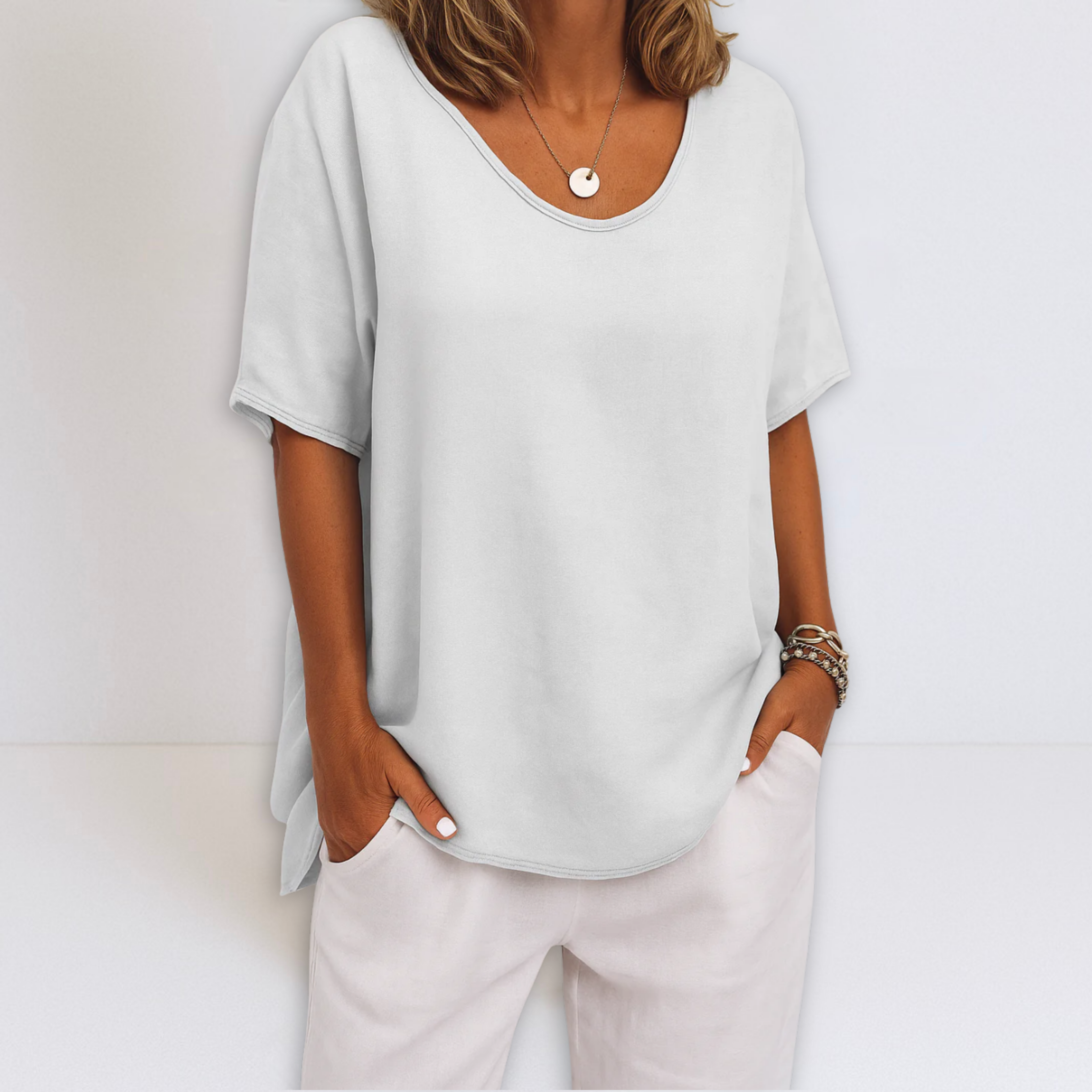 Sabrina | Oversized V-neck Blouse
