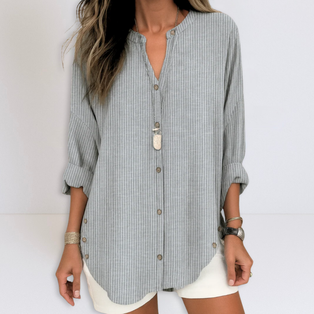 Heather | Elegant Striped Blouse