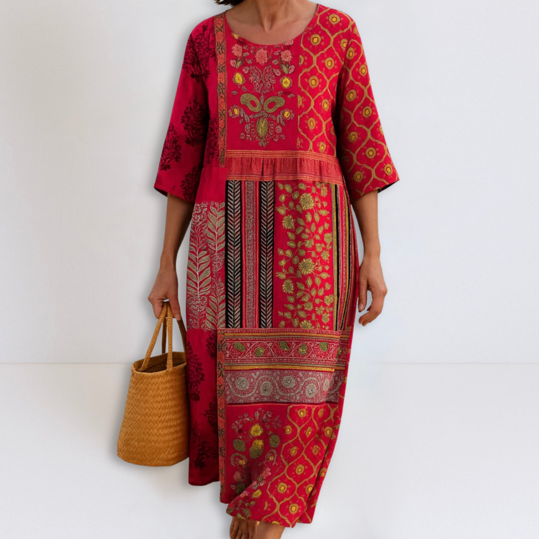 Emilia | Loose-Fitting Boho Maxi Dress