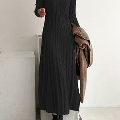 Lucille Elegant Long Dress - Black