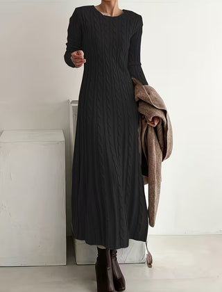 Lucille Elegant Long Dress - Black