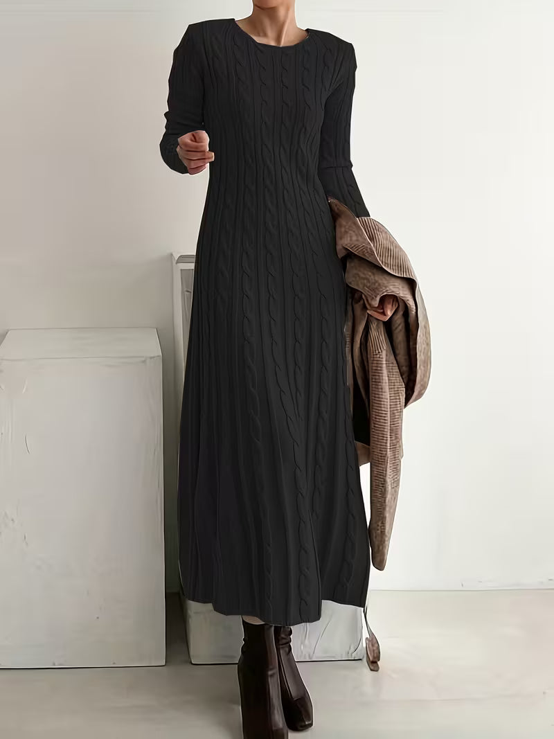 Lucille Elegant Long Dress - Black