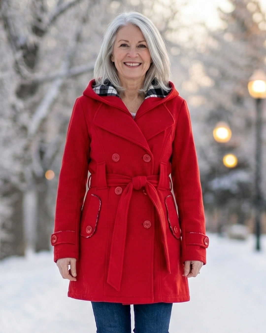 Victoria | Plaid Collar Wool Coat