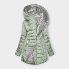 Harriet Fur-Lined Winter Coat - Light Green