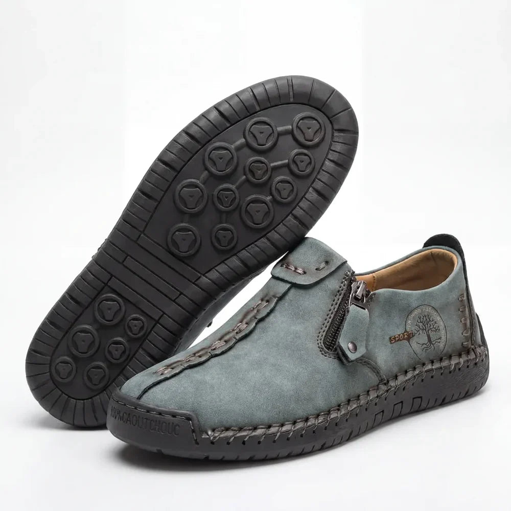 Anna™ – Hand-Stitched Slip-On Comfort Loafers | No-Bend Zipper, Wide Toe Box & All-Day Comfort