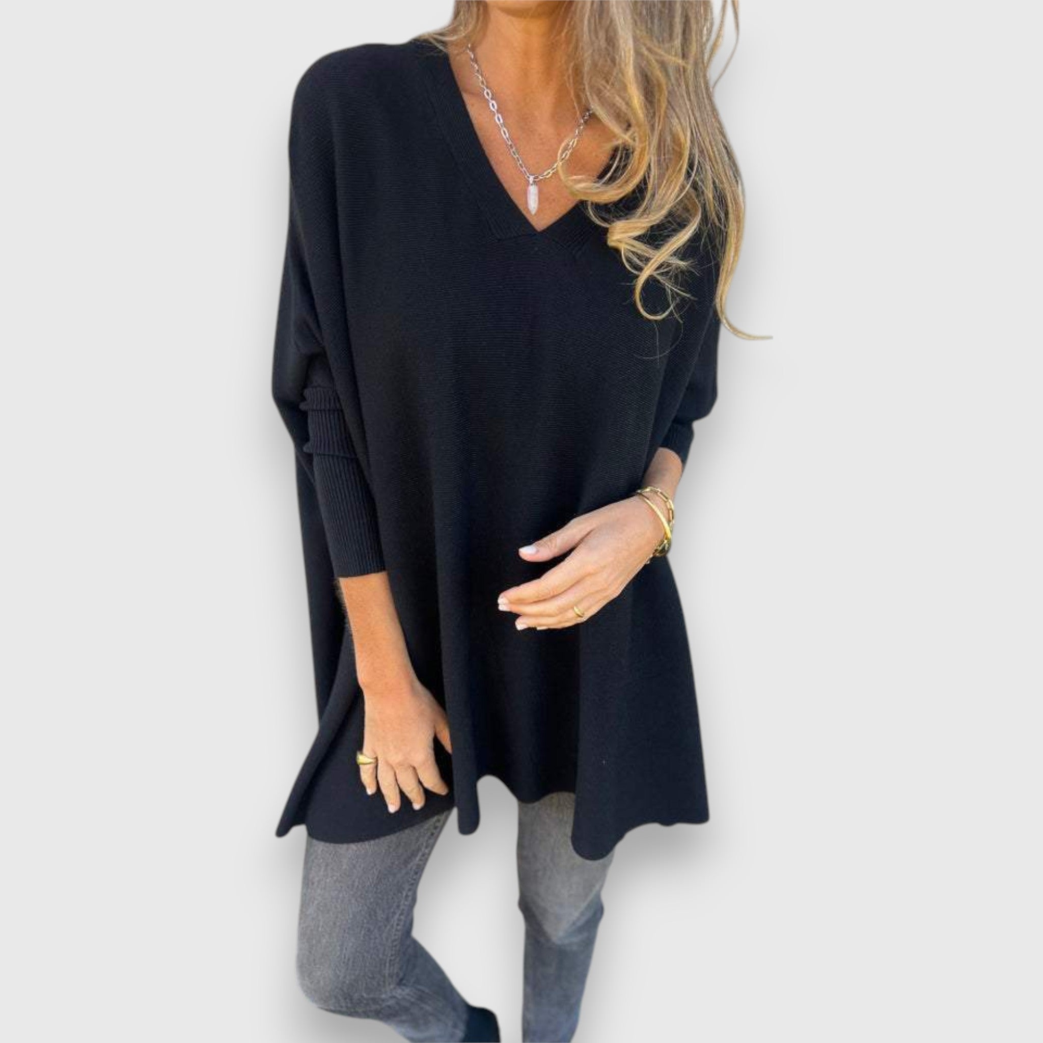 Tessa | Cosy Oversized V-Neck Sweater