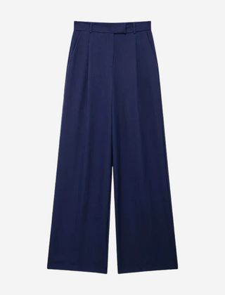 Yvonne Pressed-Crease Trousers - Blue