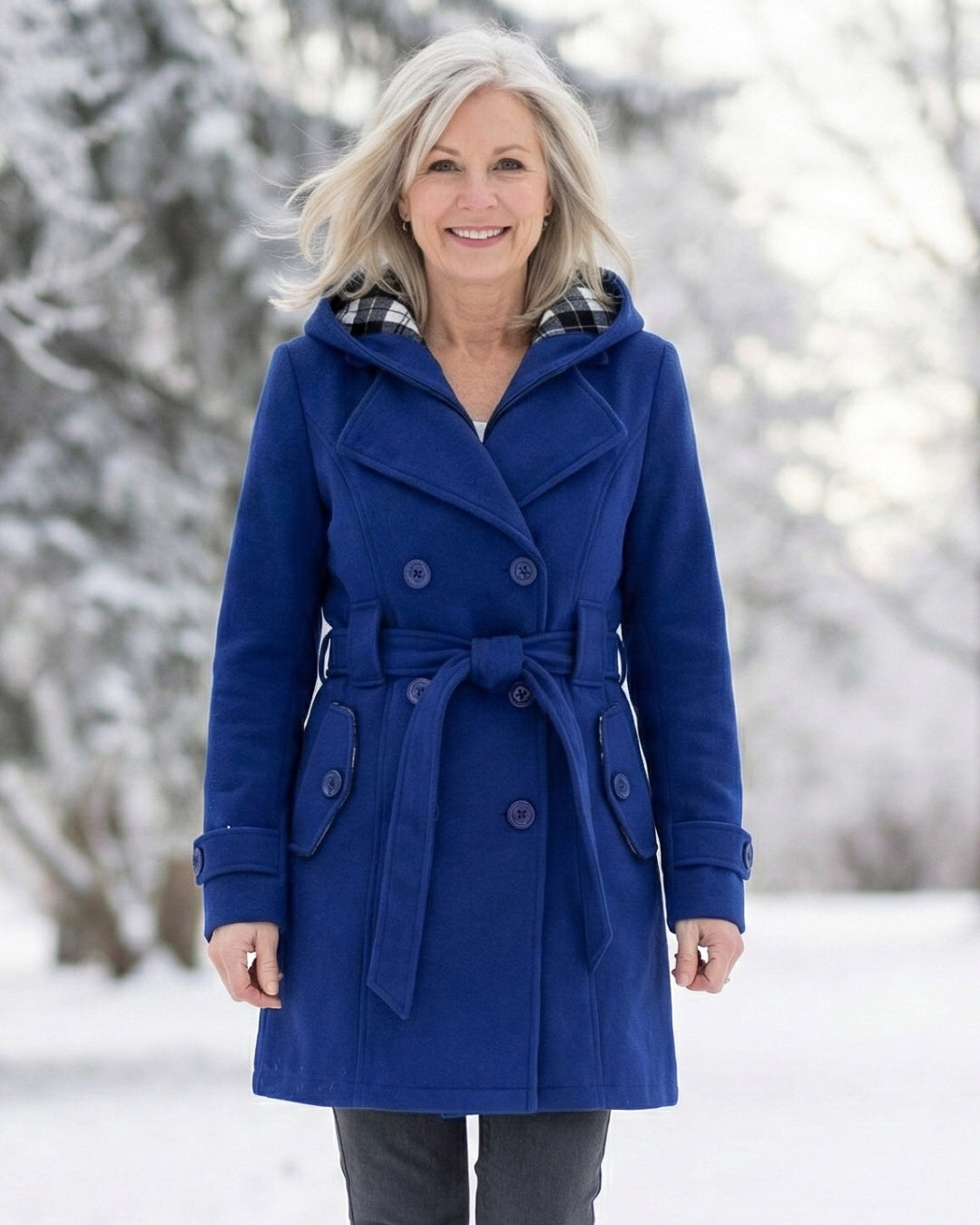 Victoria | Plaid Collar Wool Coat