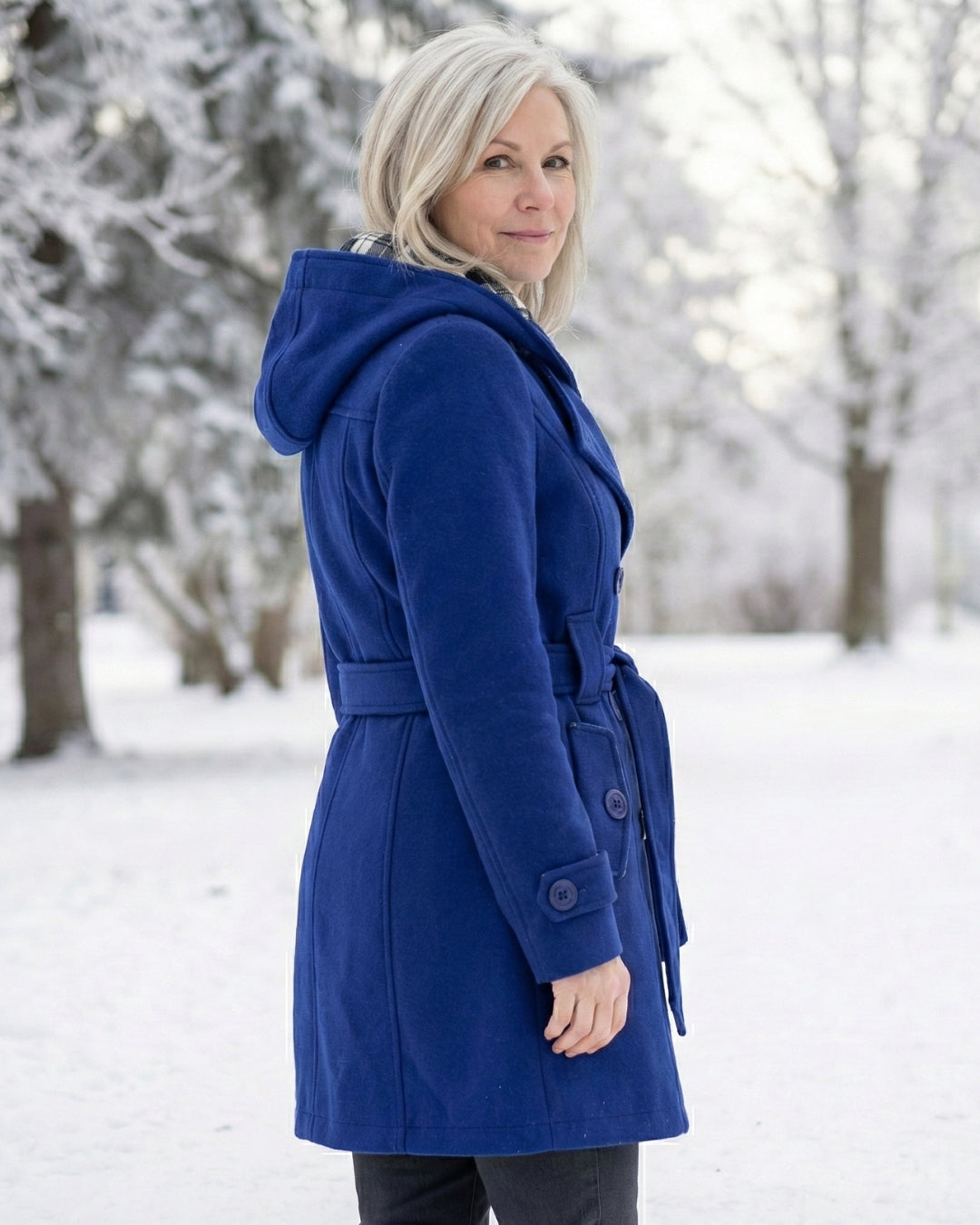 Victoria | Plaid Collar Wool Coat