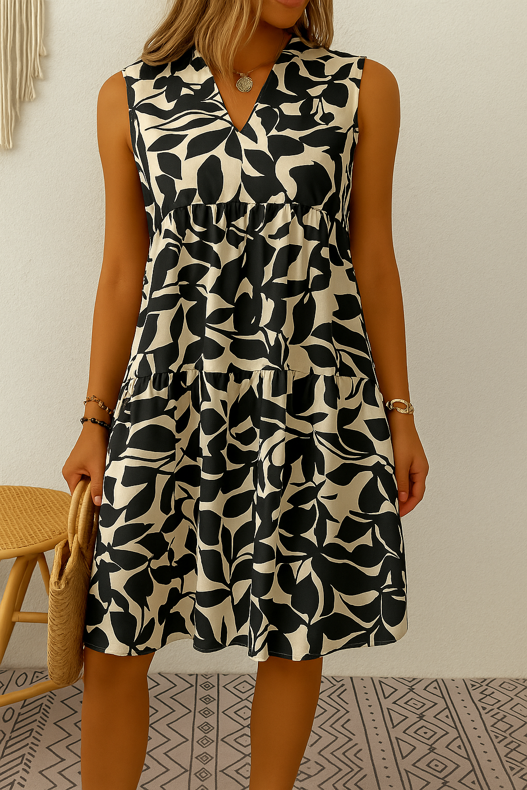 Zoe | Print V-Neck Dress