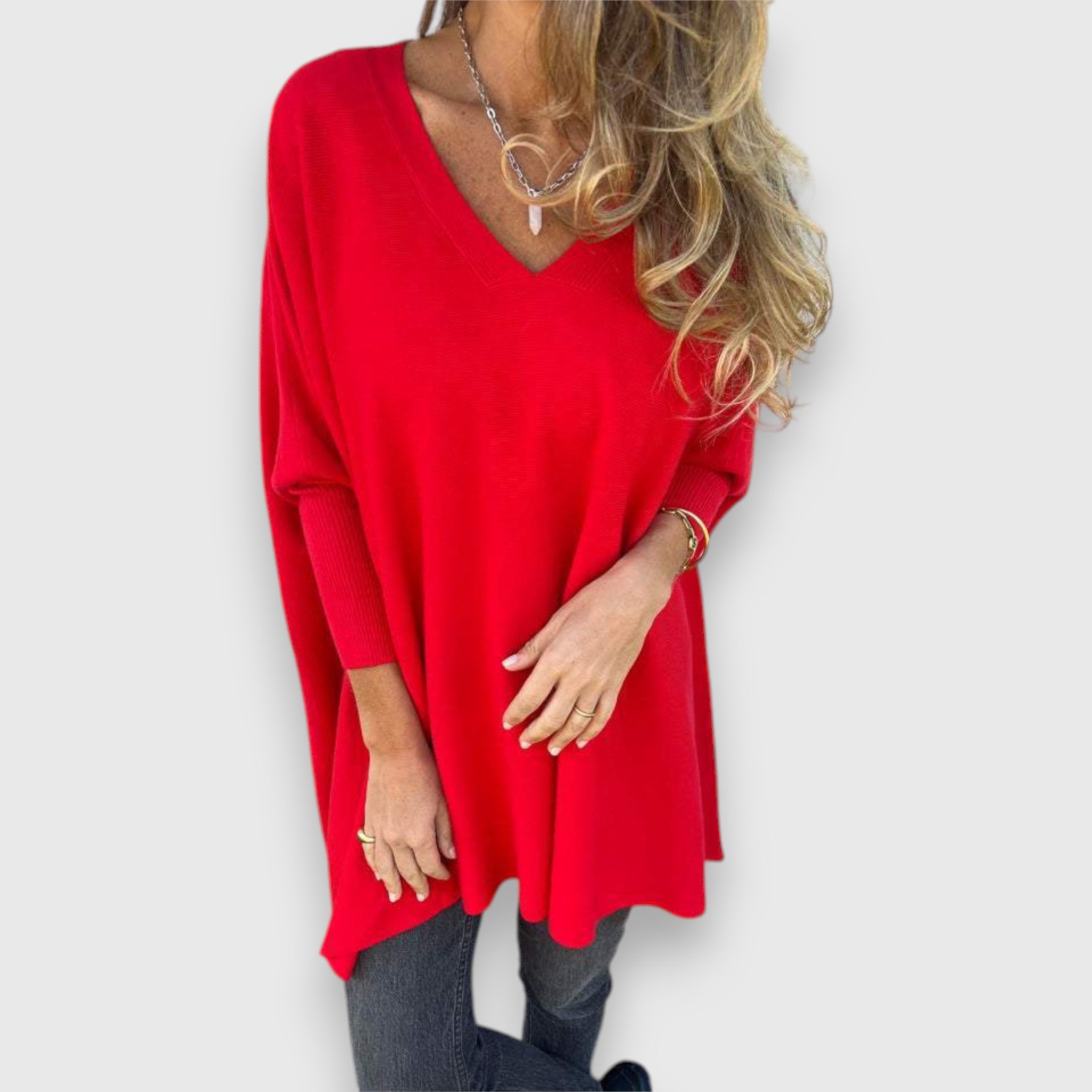 Tessa | Cosy Oversized V-Neck Sweater