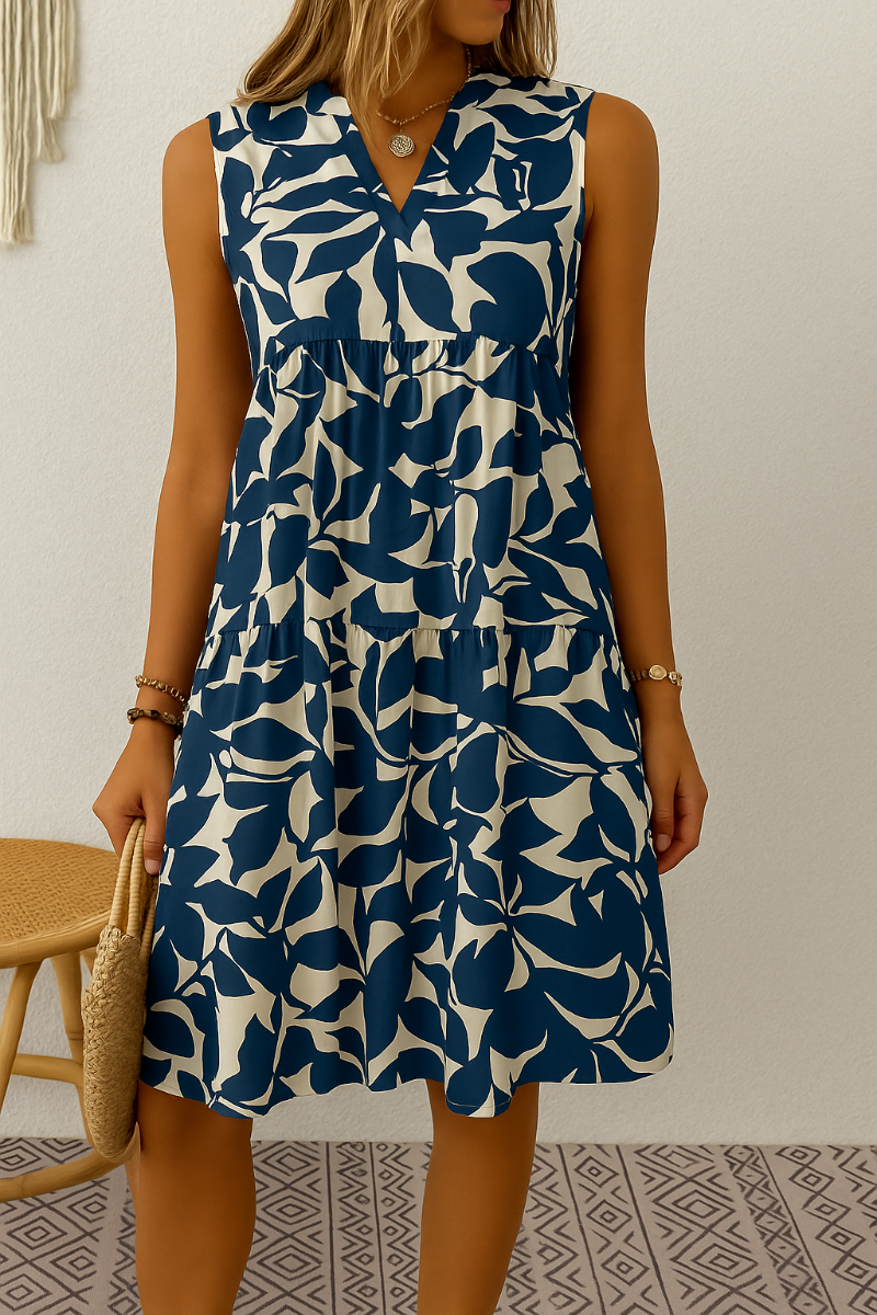 Zoe | Print V-Neck Dress