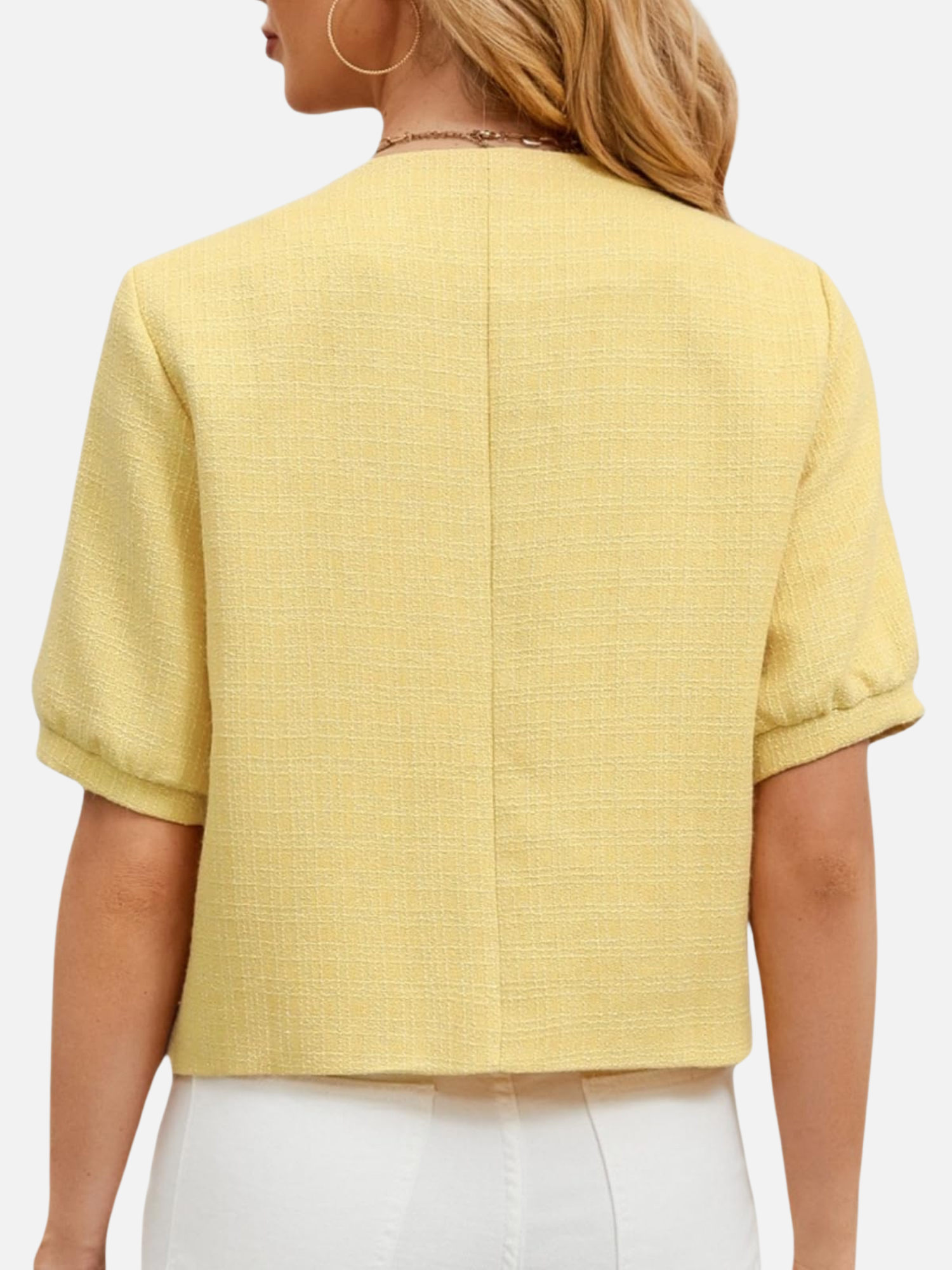 Holly | Cropped Tweed Blazer Jacket
