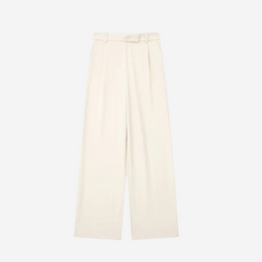 Yvonne Pressed-Crease Trousers - Beige