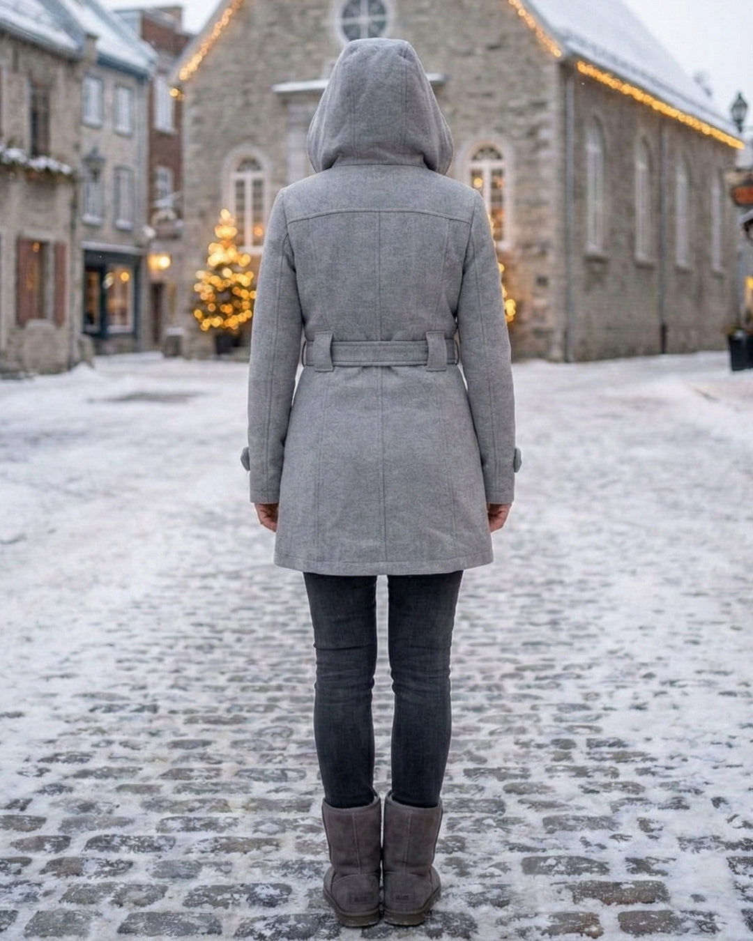 Victoria | Plaid Collar Wool Coat