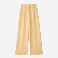 Yvonne Pressed-Crease Trousers - Cream