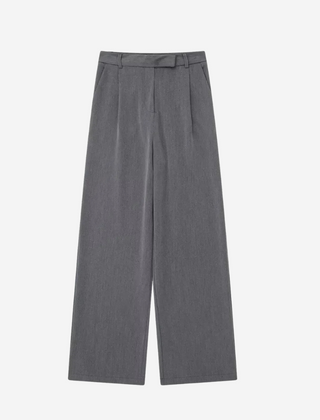 Yvonne Pressed-Crease Trousers - Grey