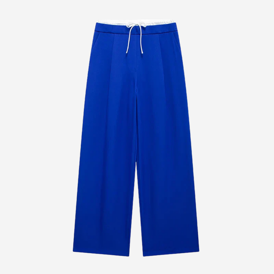 Colleen Wide-Leg Trousers - Blue