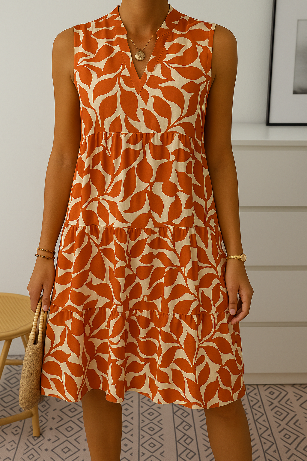 Zoe | Print V-Neck Dress
