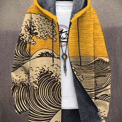 Marlowe Art-Inspired Statement Hoodie - Yellow