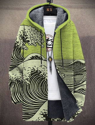 Marlowe Art-Inspired Statement Hoodie - Green